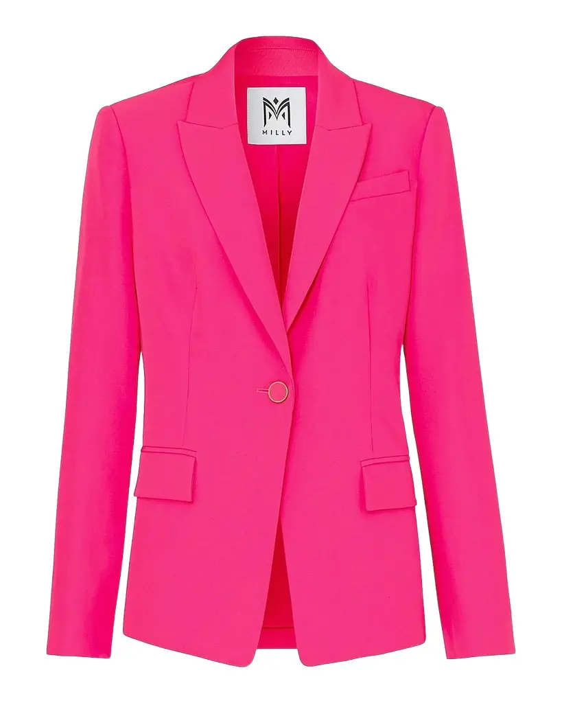 Milly Avery Single-Button Cady Blazer | Image 1 Milly Avery Single-Button Cady Blazer | Image 1