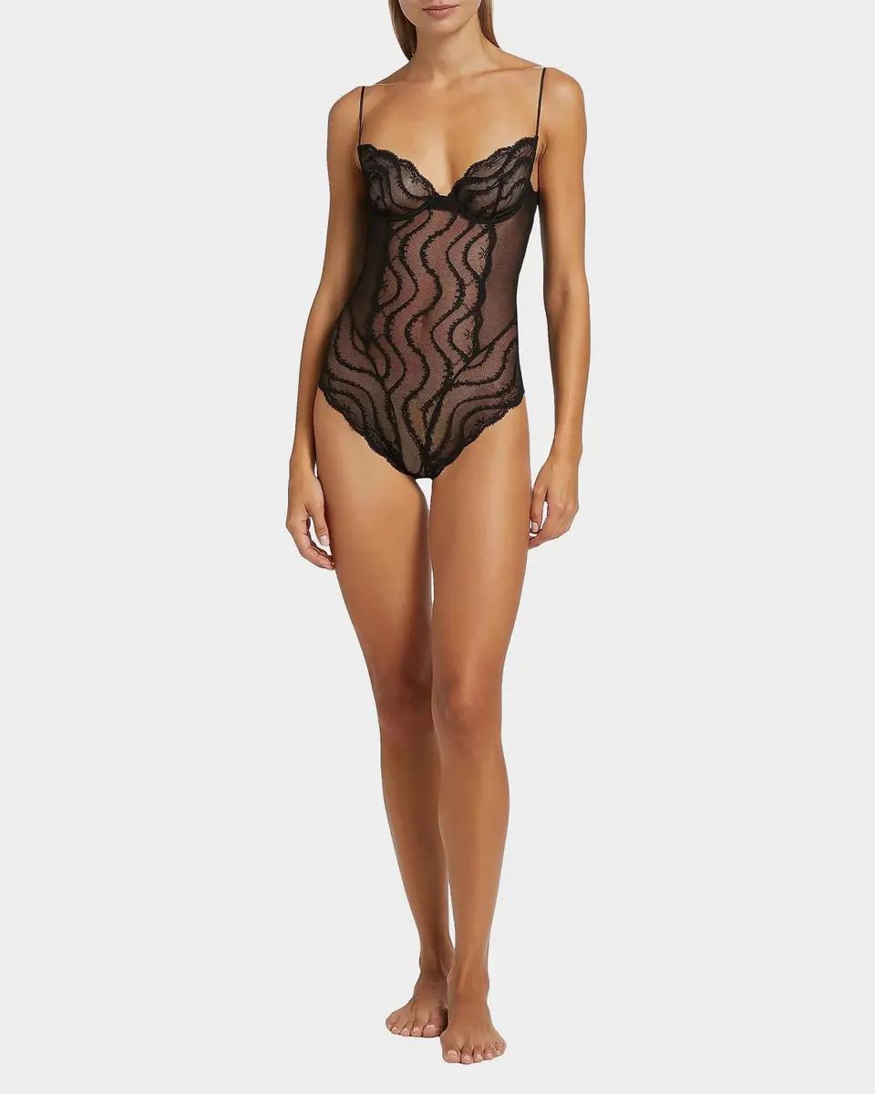 Kiki de Montparnasse Leche Moi Embroidered Tulle Bodysuit | Thumbnail 2 Kiki de Montparnasse Leche Moi Embroidered Tulle Bodysuit | Thumbnail 2