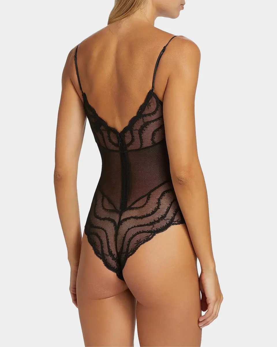 Kiki de Montparnasse Leche Moi Embroidered Tulle Bodysuit | Thumbnail 3 Kiki de Montparnasse Leche Moi Embroidered Tulle Bodysuit | Thumbnail 3