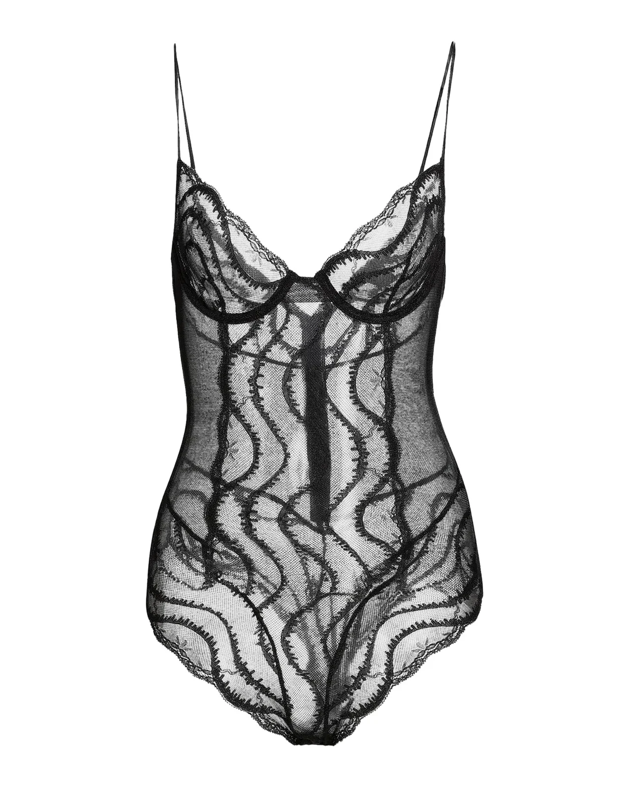 Leche Moi Embroidered Tulle Bodysuit Leche Moi Embroidered Tulle Bodysuit