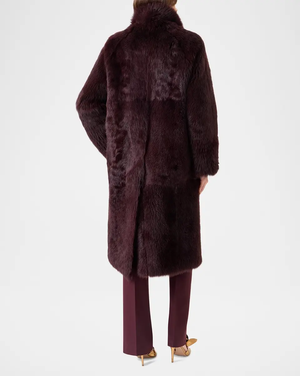 Akris Lamb Shearling Reversible Long Coat | Thumbnail 3 Akris Lamb Shearling Reversible Long Coat | Thumbnail 3