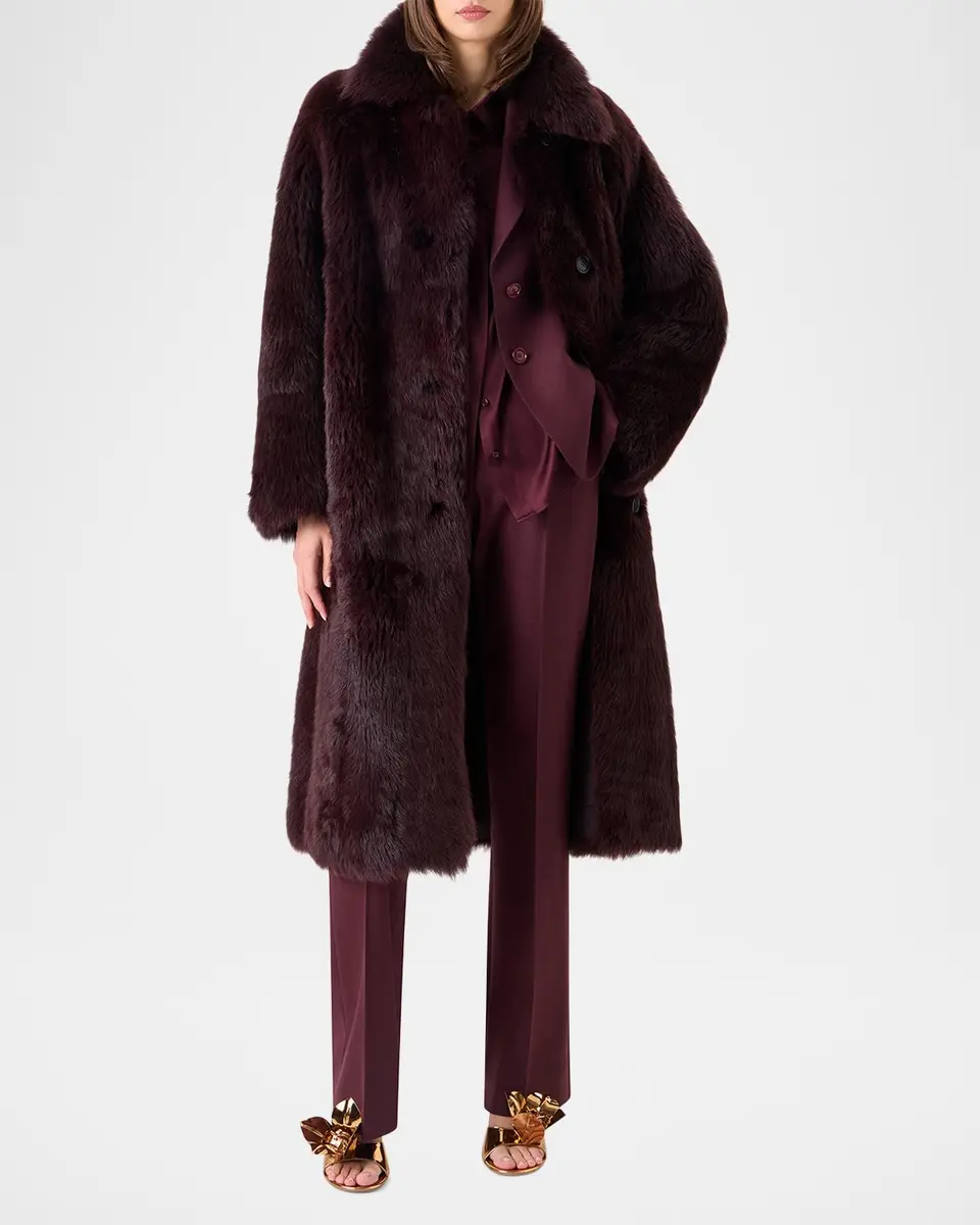 Akris Lamb Shearling Reversible Long Coat | Thumbnail 4 Akris Lamb Shearling Reversible Long Coat | Thumbnail 4