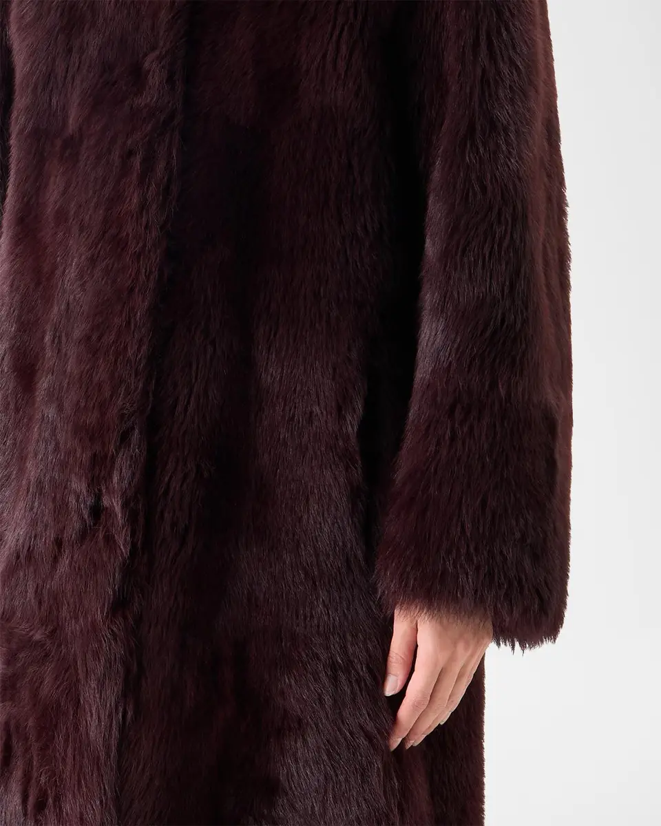 Akris Lamb Shearling Reversible Long Coat | Thumbnail 5 Akris Lamb Shearling Reversible Long Coat | Thumbnail 5
