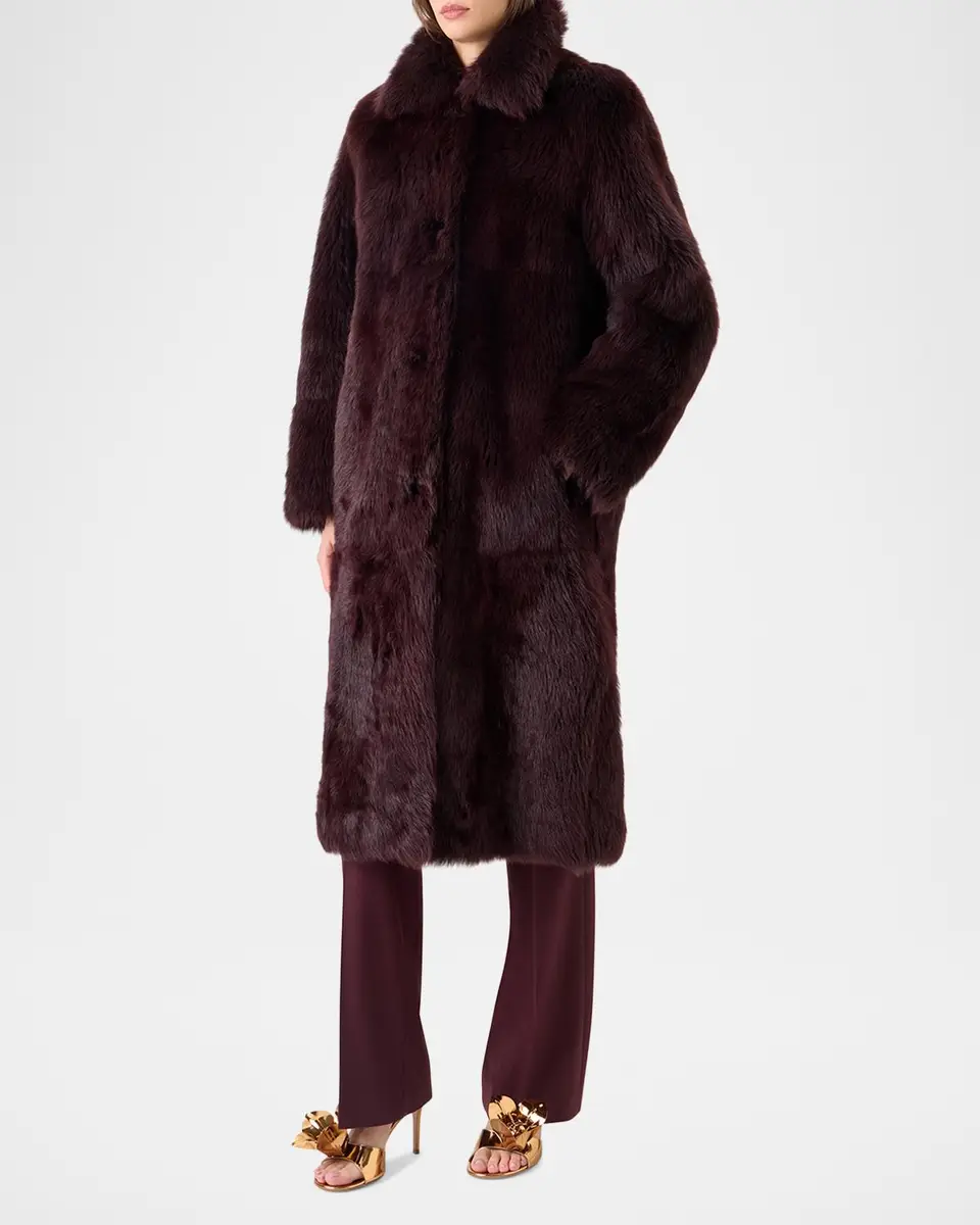 Akris Lamb Shearling Reversible Long Coat | Thumbnail 7 Akris Lamb Shearling Reversible Long Coat | Thumbnail 7