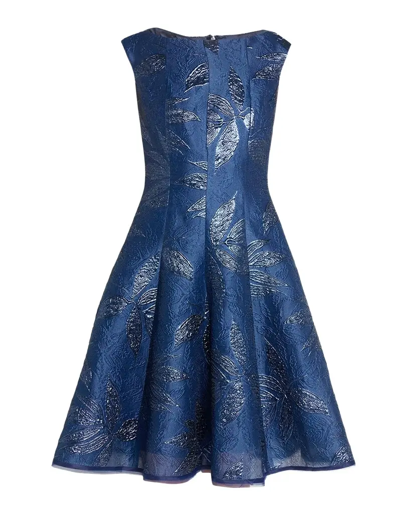 Talbot Runhof Peony Jacquard Sleeveless Short Dress | Image 1 Talbot Runhof Peony Jacquard Sleeveless Short Dress | Image 1