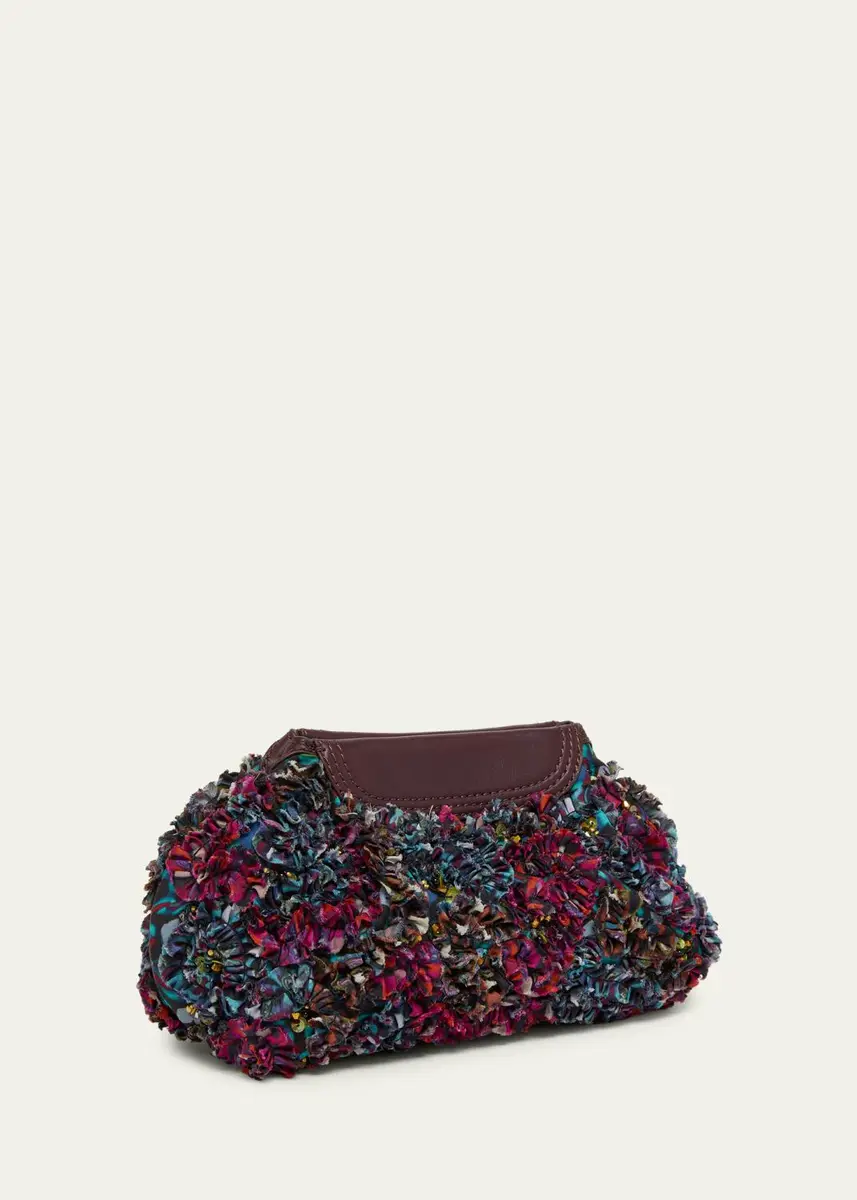 Dries Van Noten Small Ruffle-Embroidered Clutch Bag | Thumbnail 3 Dries Van Noten Small Ruffle-Embroidered Clutch Bag | Thumbnail 3
