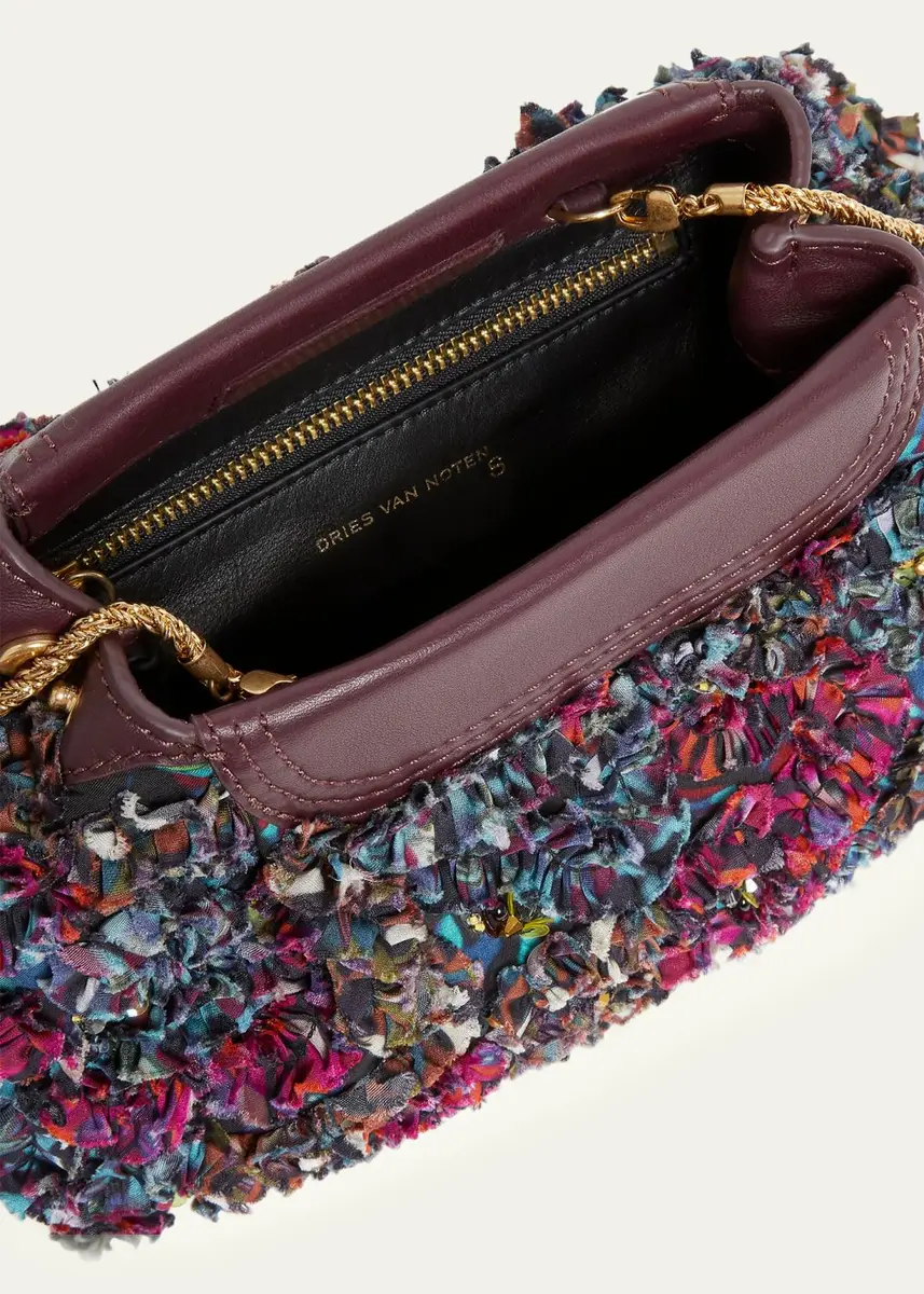 Dries Van Noten Small Ruffle-Embroidered Clutch Bag | Thumbnail 4 Dries Van Noten Small Ruffle-Embroidered Clutch Bag | Thumbnail 4