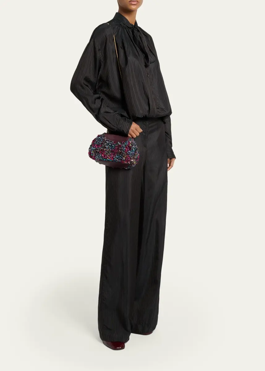 Dries Van Noten Small Ruffle-Embroidered Clutch Bag | Thumbnail 5 Dries Van Noten Small Ruffle-Embroidered Clutch Bag | Thumbnail 5