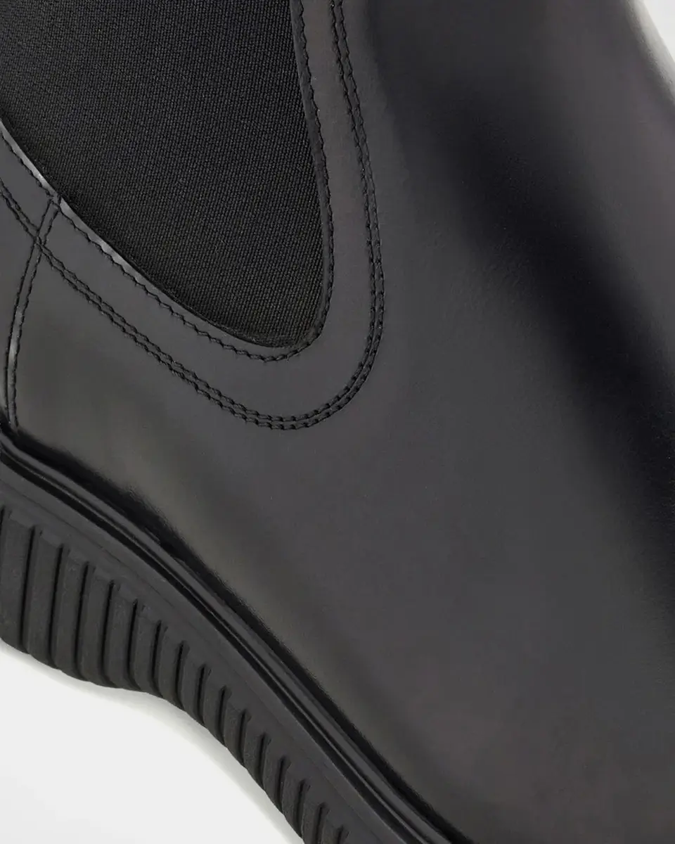 Ferragamo Men's Santo Leather Rubber-Sole Chelsea Boots | Thumbnail 3