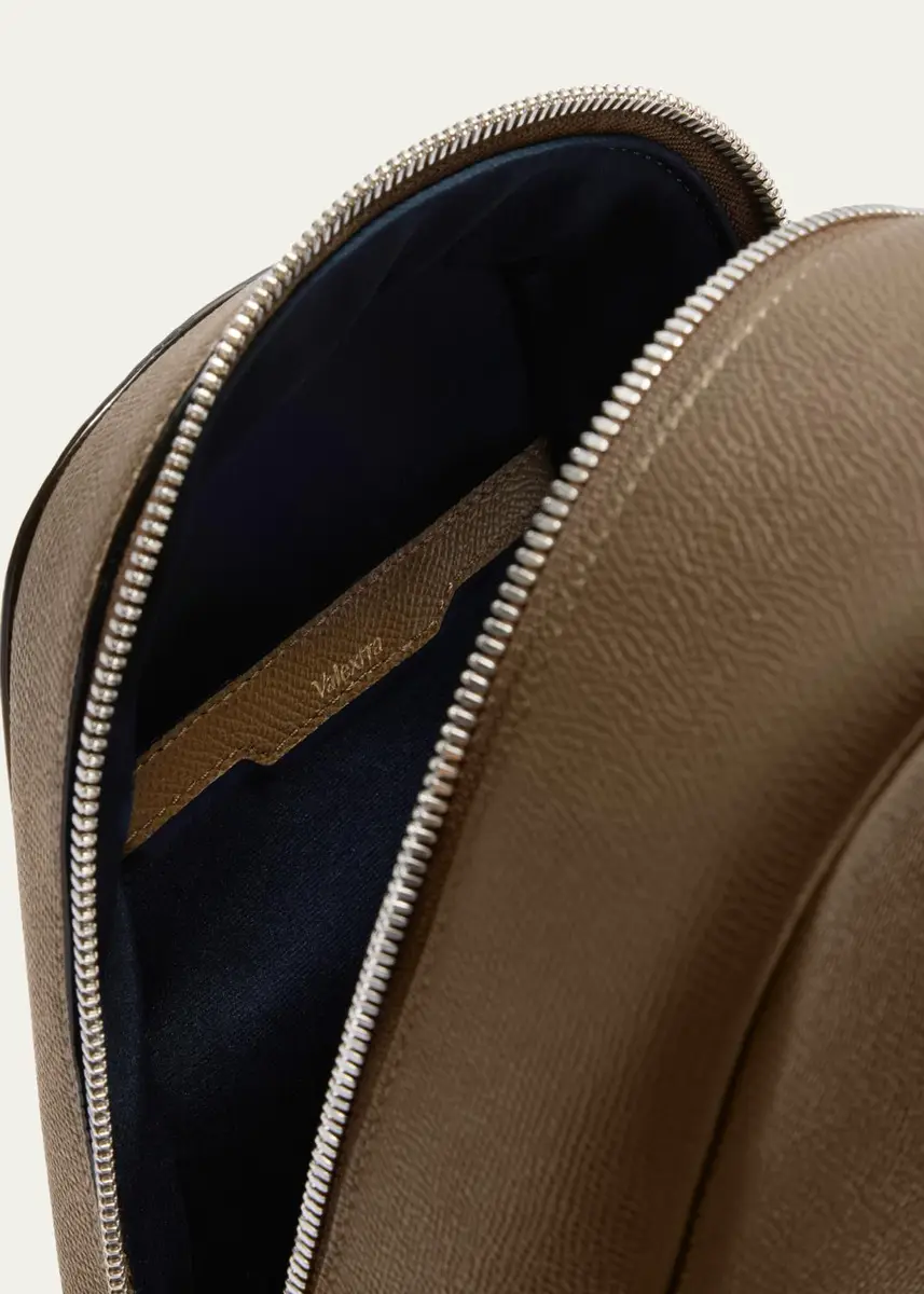 Valextra Men's V-Line Core Leather One-Shoulder Sling Backpack | Thumbnail 2 Valextra Men's V-Line Core Leather One-Shoulder Sling Backpack | Thumbnail 2