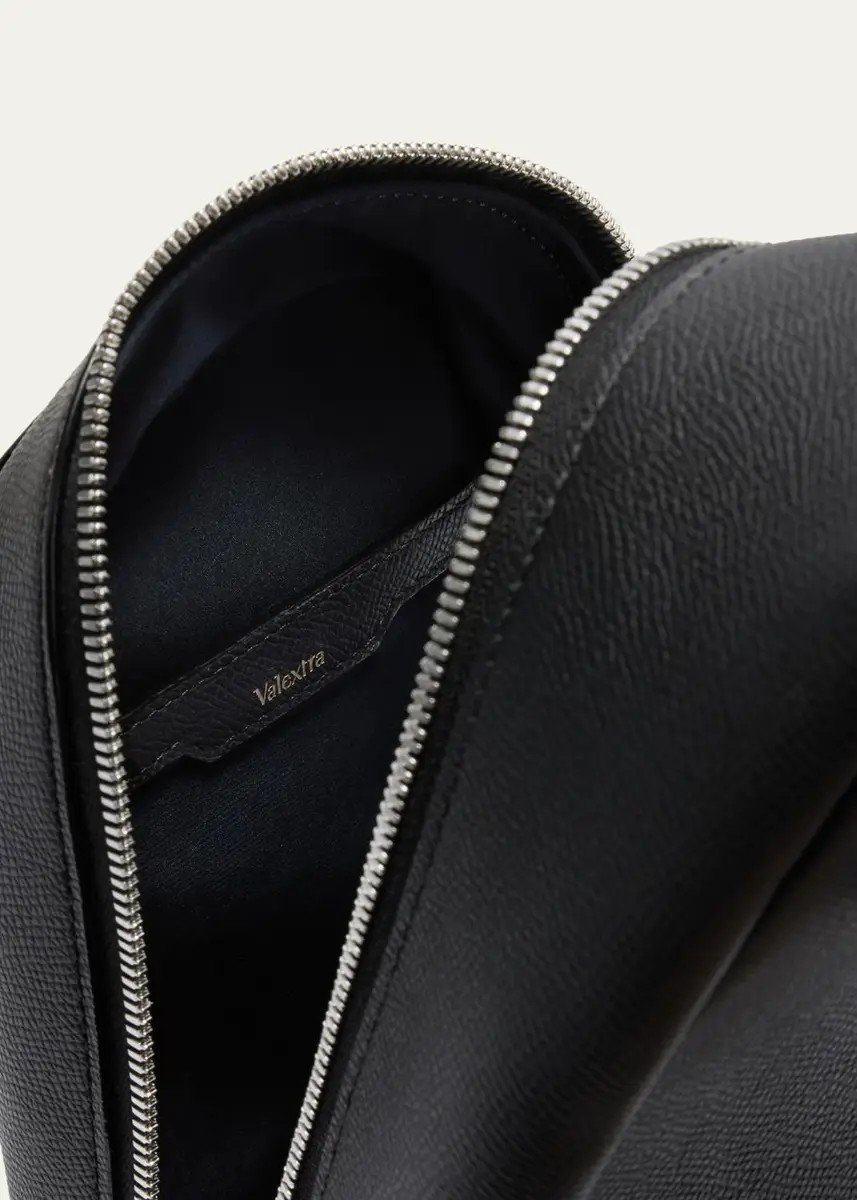 Valextra Men's V-Line Core Leather One-Shoulder Sling Backpack | Thumbnail 6 Valextra Men's V-Line Core Leather One-Shoulder Sling Backpack | Thumbnail 6