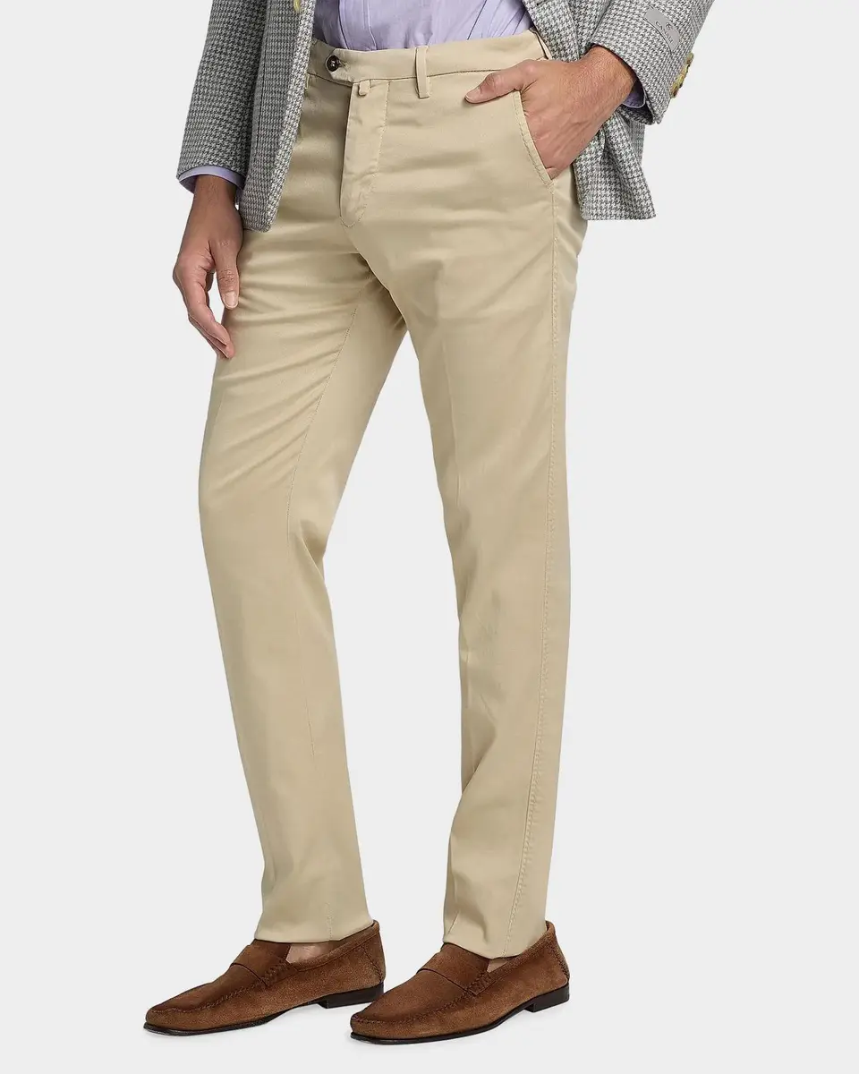 Sartorio Men's Slim Stretch Flat-Front Trousers | Thumbnail 7 Sartorio Men's Slim Stretch Flat-Front Trousers | Thumbnail 7