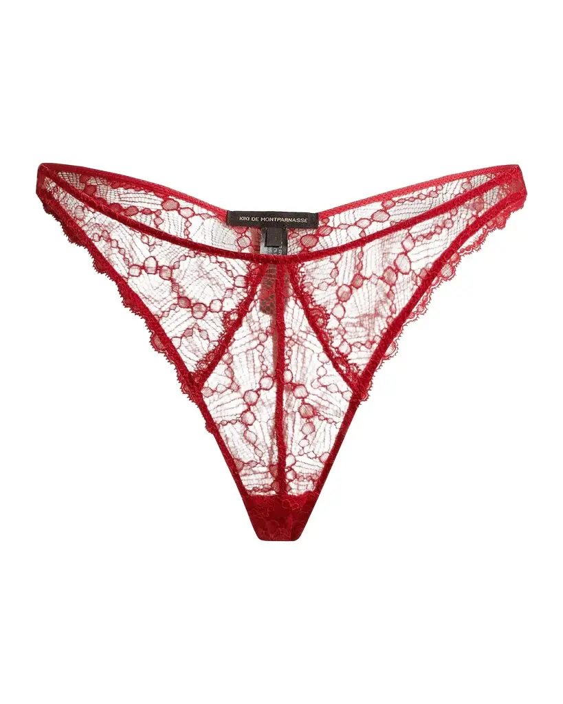 Kiki De Montparnasse Mon Cherie Lace Thong | Image 1 Kiki De Montparnasse Mon Cherie Lace Thong | Image 1