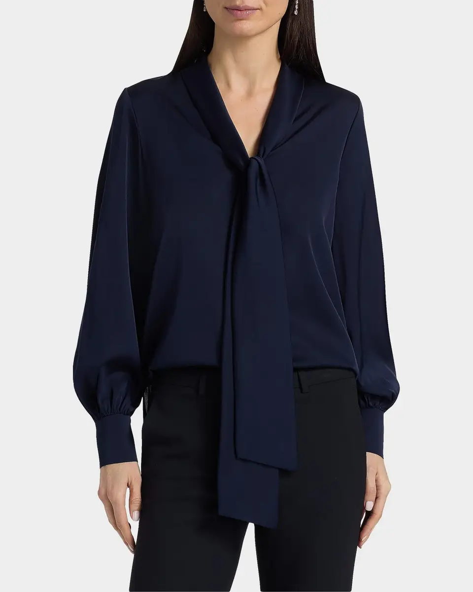 Ungaro Ella Tie-Neck Silk Blouse | Thumbnail 4 Ungaro Ella Tie-Neck Silk Blouse | Thumbnail 4