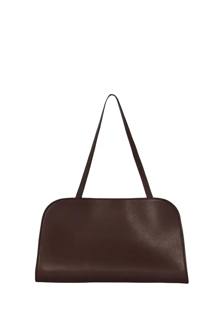 The Row Peggy Clutch Shoulder Bag in Saddle Leather | Image 1 The Row Peggy Clutch Shoulder Bag in Saddle Leather | Image 1