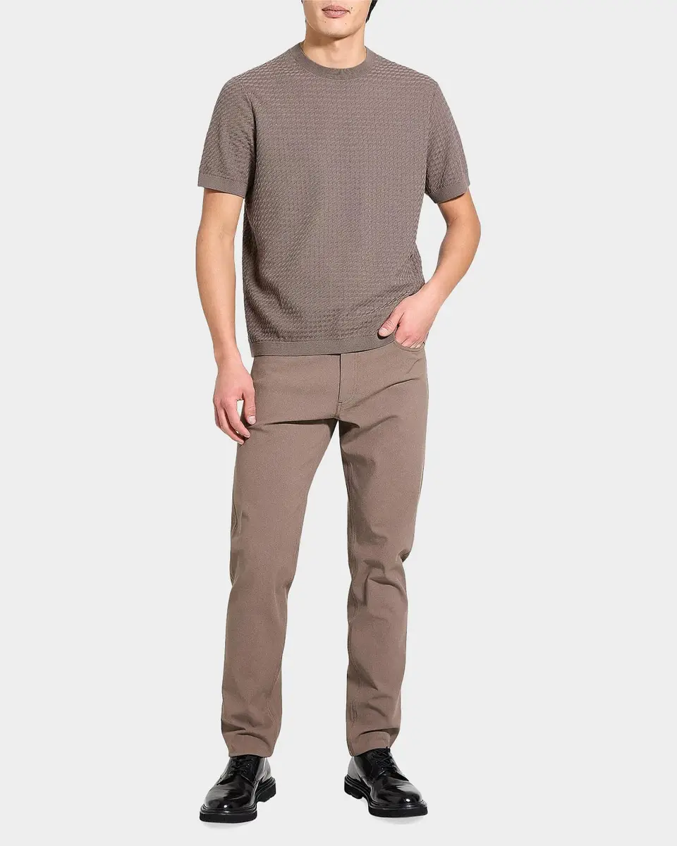 Theory Men's Damian Textured Knit Short-Sleeve Sweater | Thumbnail 2 Theory Men's Damian Textured Knit Short-Sleeve Sweater | Thumbnail 2