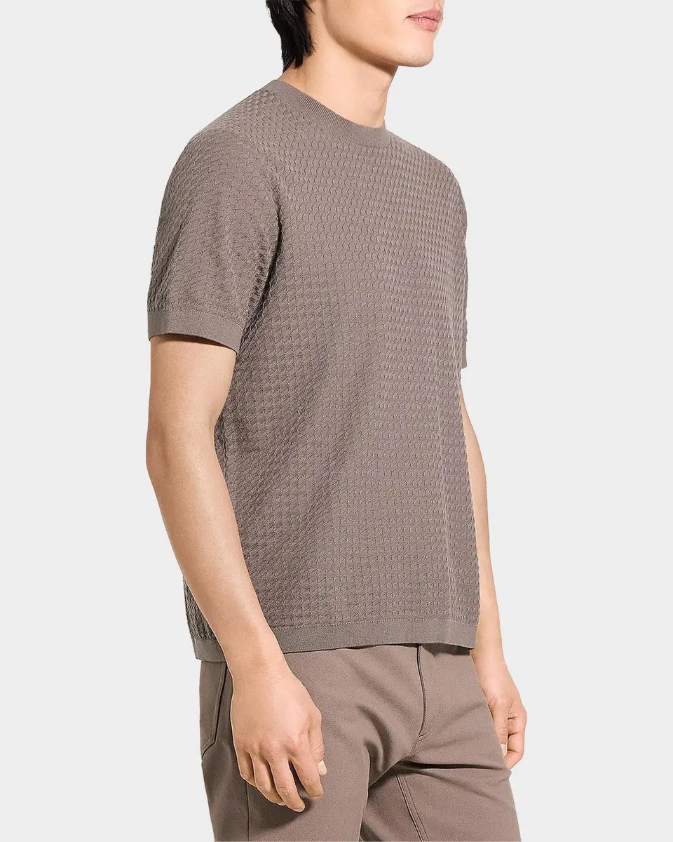 Theory Men's Damian Textured Knit Short-Sleeve Sweater | Thumbnail 6 Theory Men's Damian Textured Knit Short-Sleeve Sweater | Thumbnail 6