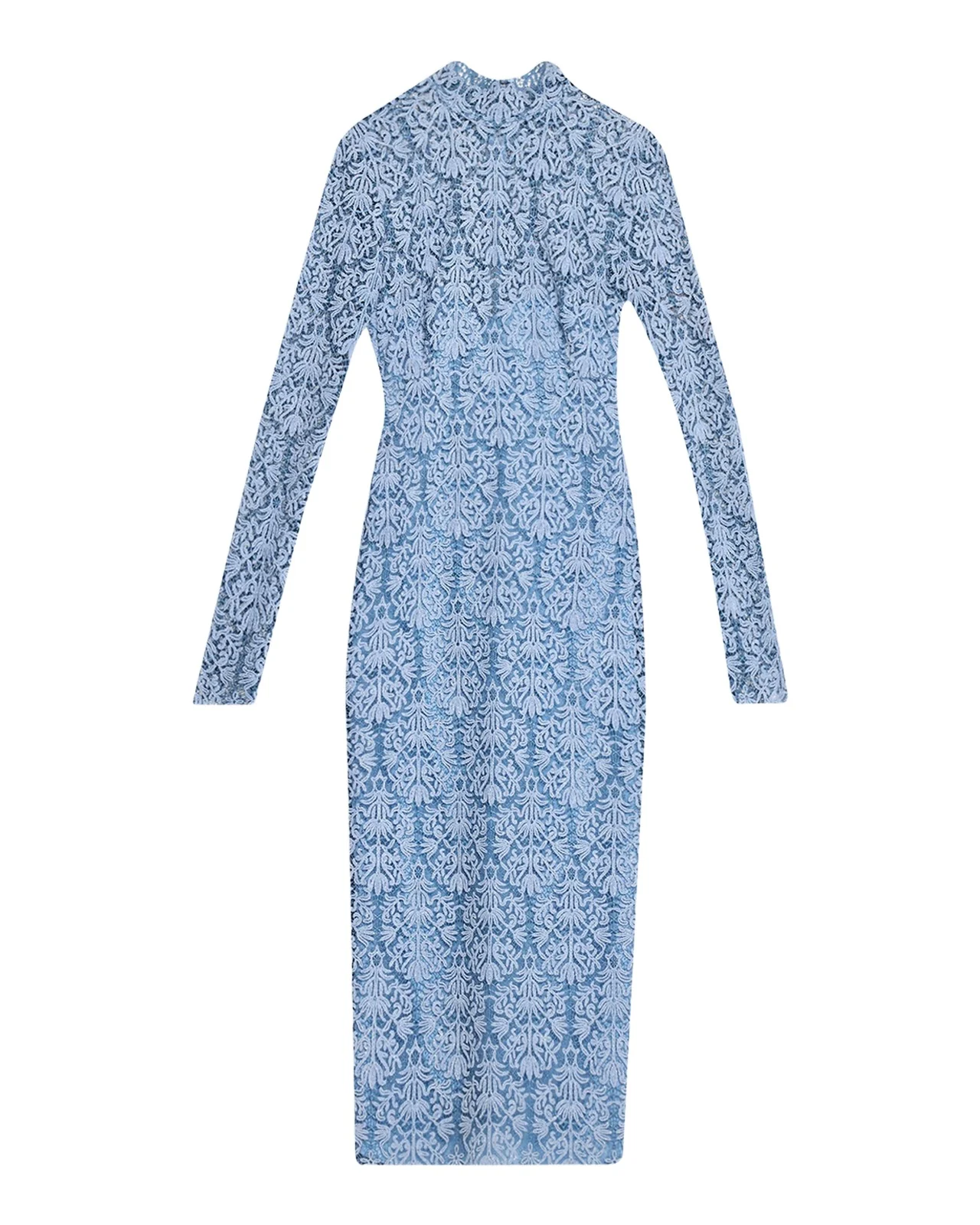 Chenille Lace Long-Sleeve Midi Dress Chenille Lace Long-Sleeve Midi Dress