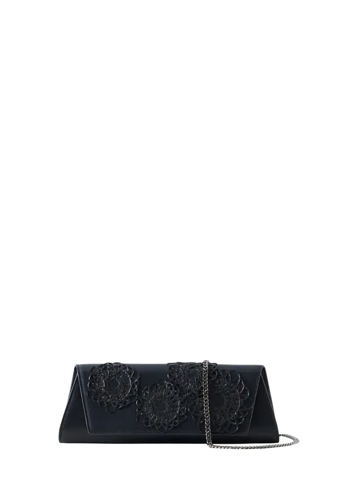 Akris Anouk Leather Trapezoid Clutch
