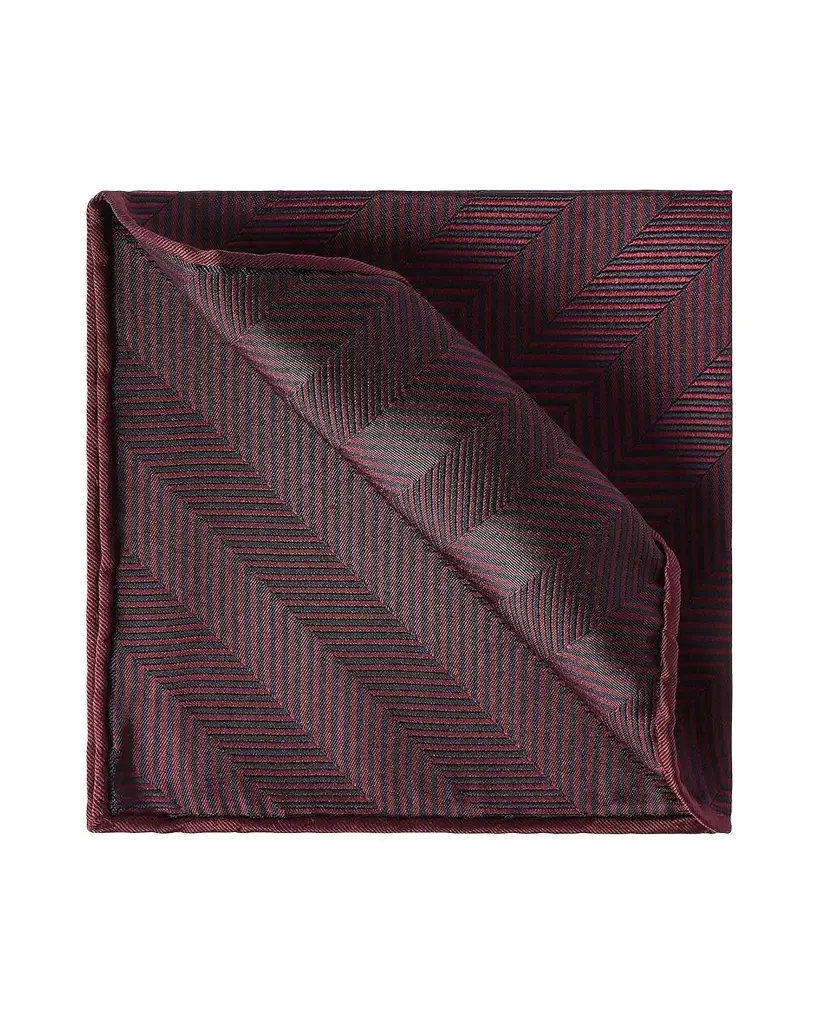 Brunello Cucinelli Men's Silk Chevron Pocket Square