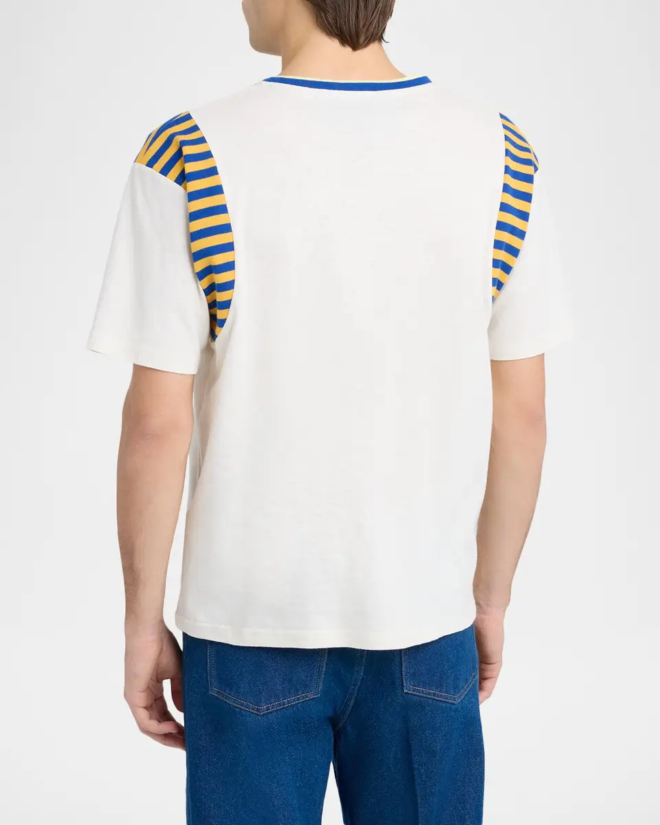 Valentino Garavani Men's Panther Collegiate-Logo Crewneck T-Shirt | Thumbnail 3 Valentino Garavani Men's Panther Collegiate-Logo Crewneck T-Shirt | Thumbnail 3
