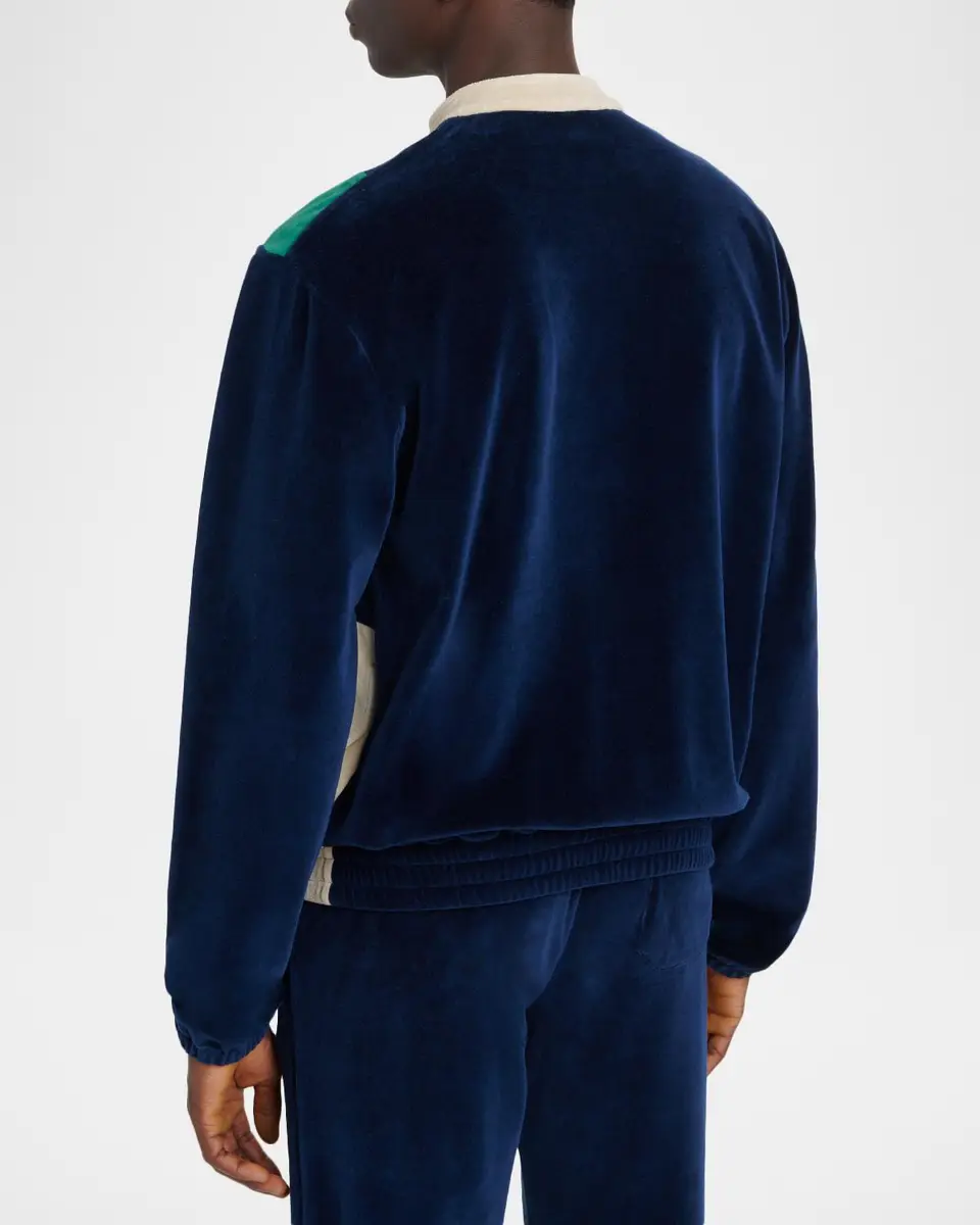 Valentino Garavani Men's Jersey V-Motif Full-Zip Sweatshirt | Thumbnail 3 Valentino Garavani Men's Jersey V-Motif Full-Zip Sweatshirt | Thumbnail 3