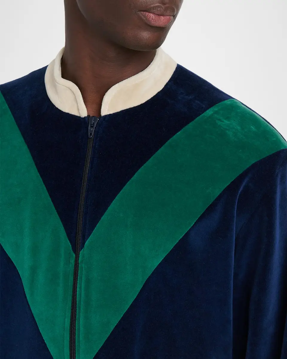 Valentino Garavani Men's Jersey V-Motif Full-Zip Sweatshirt | Thumbnail 5 Valentino Garavani Men's Jersey V-Motif Full-Zip Sweatshirt | Thumbnail 5