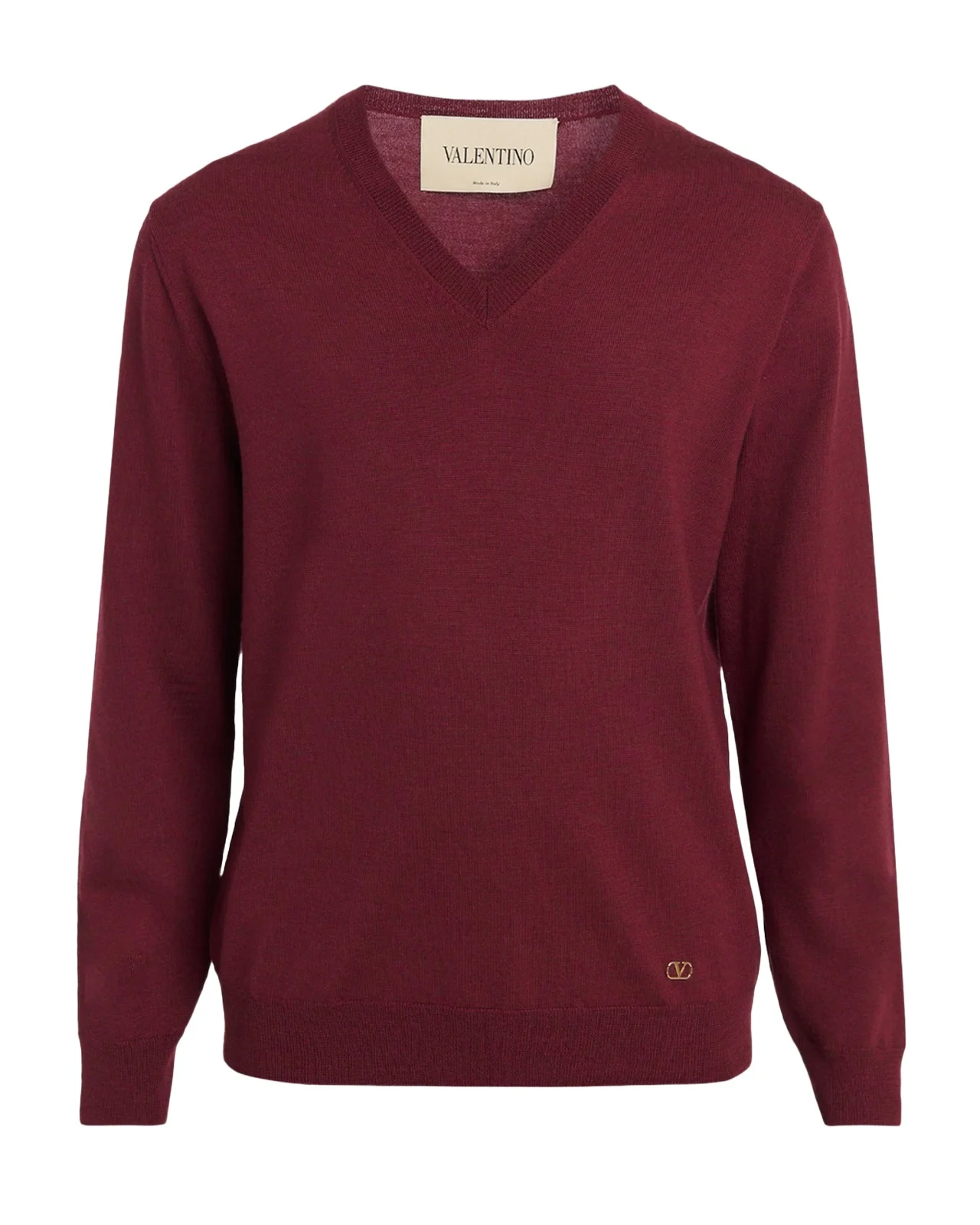 Men's Wool Vlogo V-Neck Sweater Men's Wool Vlogo V-Neck Sweater