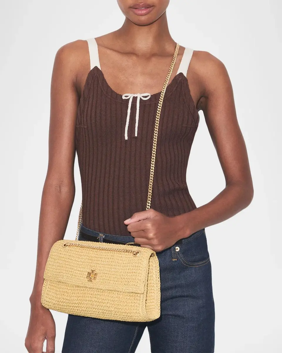 Tory Burch Kira Turnlock Raffia Shoulder Bag | Thumbnail 6 Tory Burch Kira Turnlock Raffia Shoulder Bag | Thumbnail 6