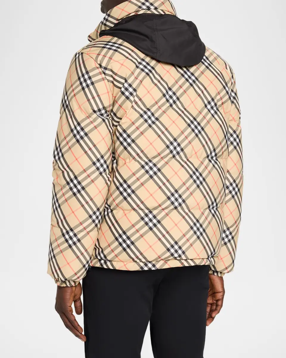 Burberry Men's Reversible Check Snowdon Down Puffer Jacket | Thumbnail 3