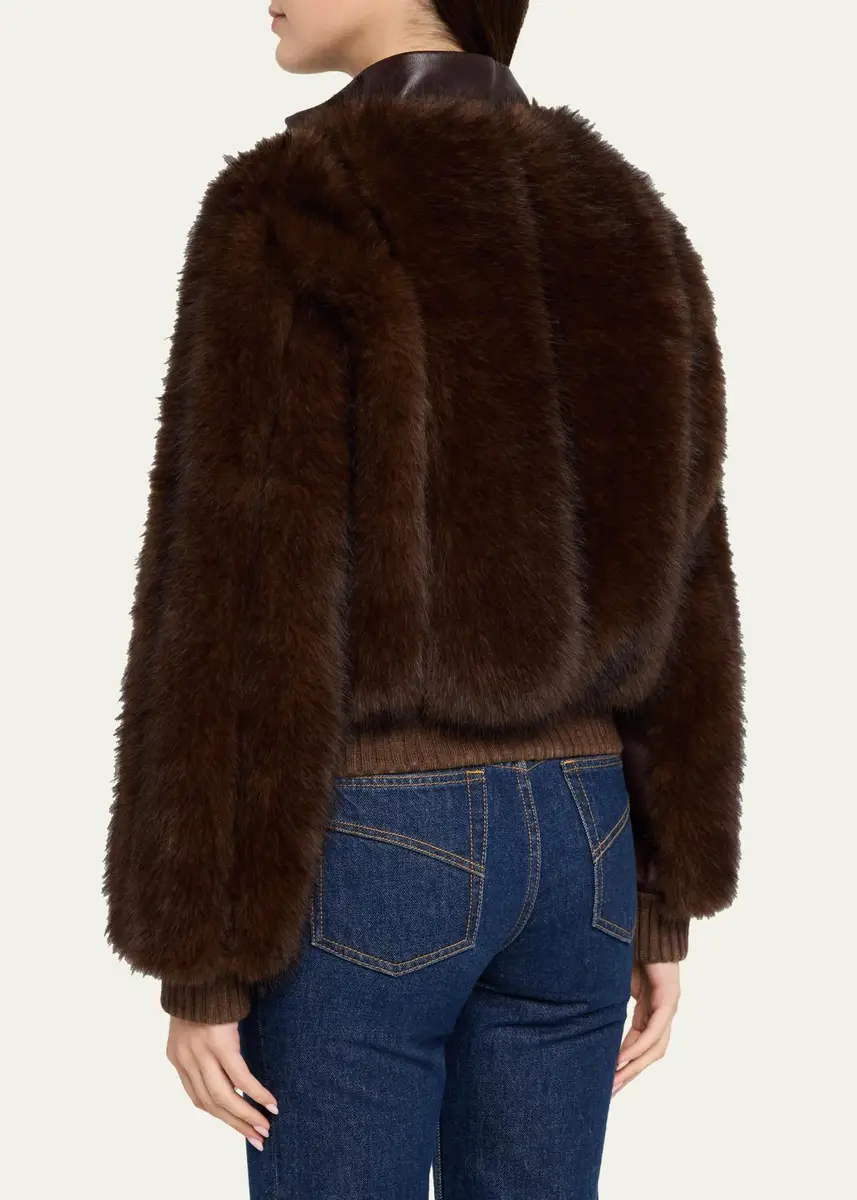 Zimmermann Valiant Faux Fur Bomber Jacket | Thumbnail 3 Zimmermann Valiant Faux Fur Bomber Jacket | Thumbnail 3