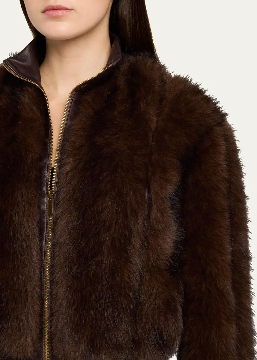 Zimmermann Valiant Faux Fur Bomber Jacket | Thumbnail 5 Zimmermann Valiant Faux Fur Bomber Jacket | Thumbnail 5