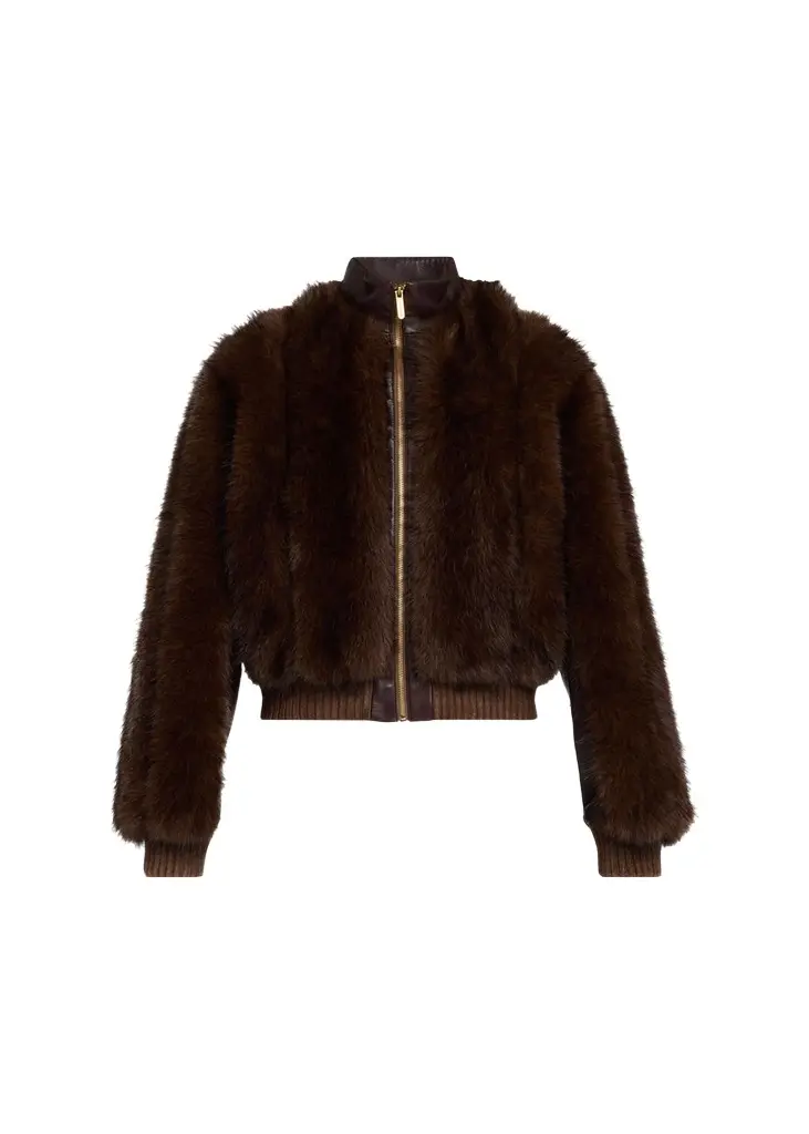 Zimmermann Valiant Faux Fur Bomber Jacket | Image 1 Zimmermann Valiant Faux Fur Bomber Jacket | Image 1