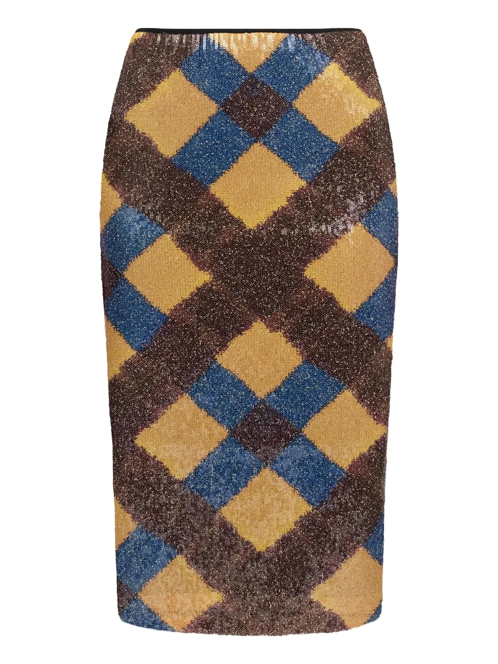 Diane von Furstenberg Bianca Sequin Mesh Midi Pencil Skirt