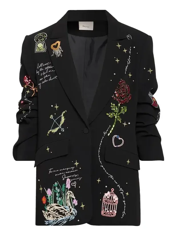 Kelsa Starry Scribbles Blazer