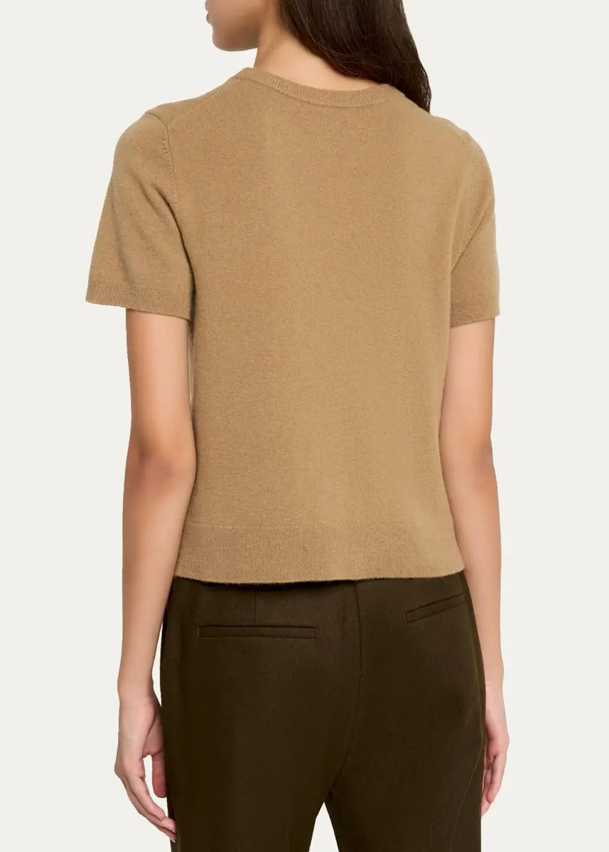 Vince Cashmere-Blend Short-Sleeve Crewneck Sweater | Thumbnail 11 Vince Cashmere-Blend Short-Sleeve Crewneck Sweater | Thumbnail 11