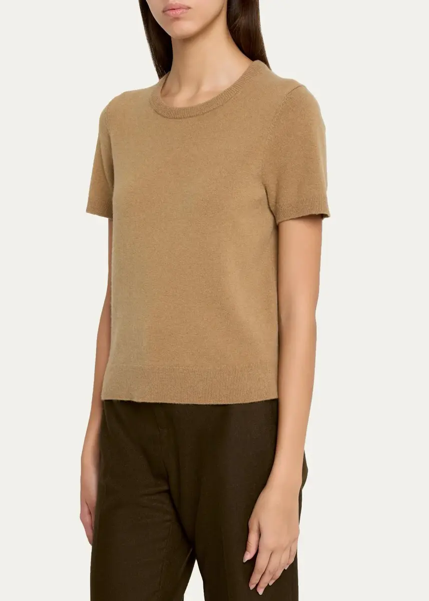 Vince Cashmere-Blend Short-Sleeve Crewneck Sweater | Thumbnail 12 Vince Cashmere-Blend Short-Sleeve Crewneck Sweater | Thumbnail 12