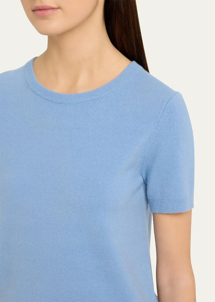 Vince Cashmere-Blend Short-Sleeve Crewneck Sweater | Thumbnail 5 Vince Cashmere-Blend Short-Sleeve Crewneck Sweater | Thumbnail 5