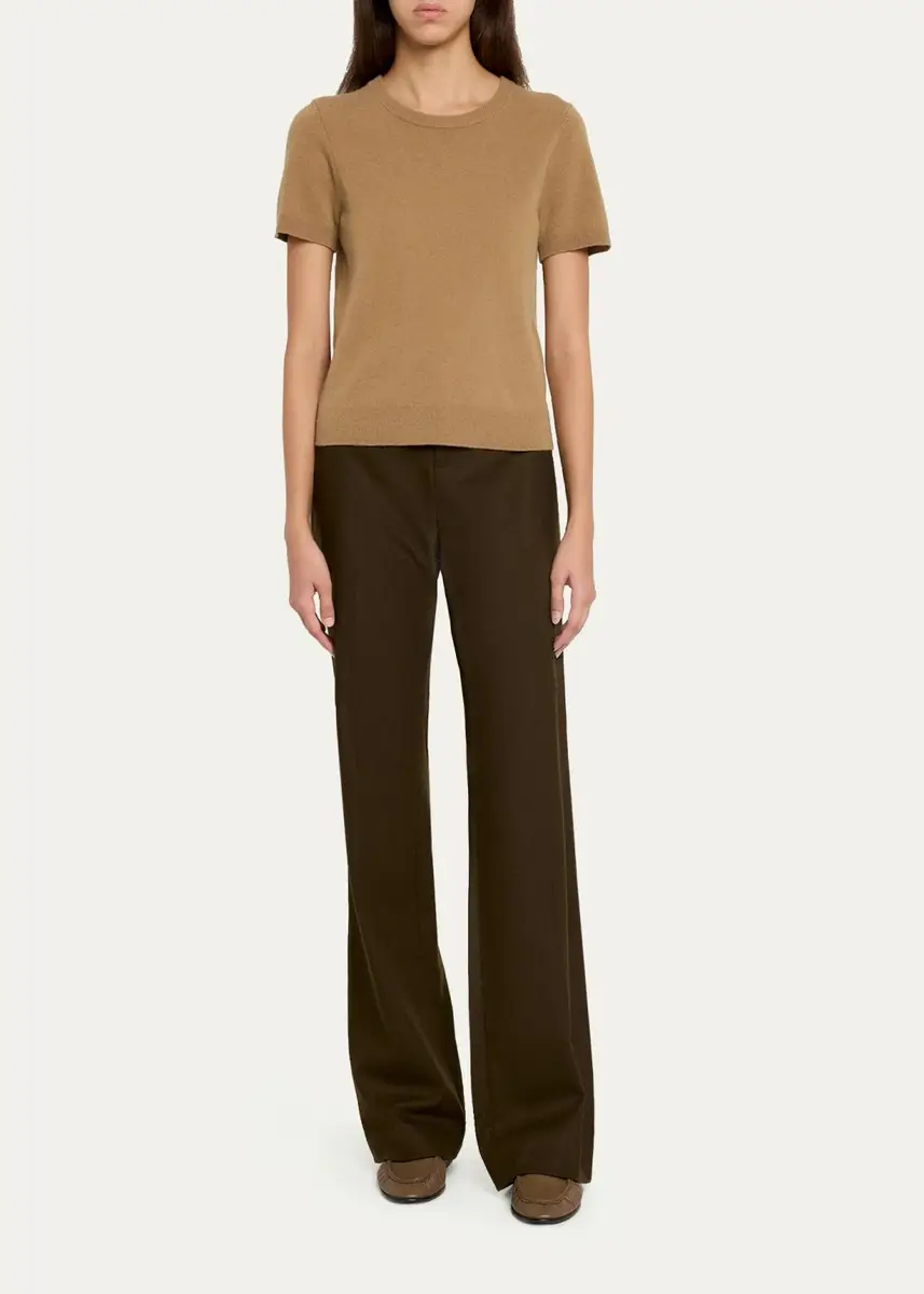 Vince Cashmere-Blend Short-Sleeve Crewneck Sweater | Thumbnail 10 Vince Cashmere-Blend Short-Sleeve Crewneck Sweater | Thumbnail 10