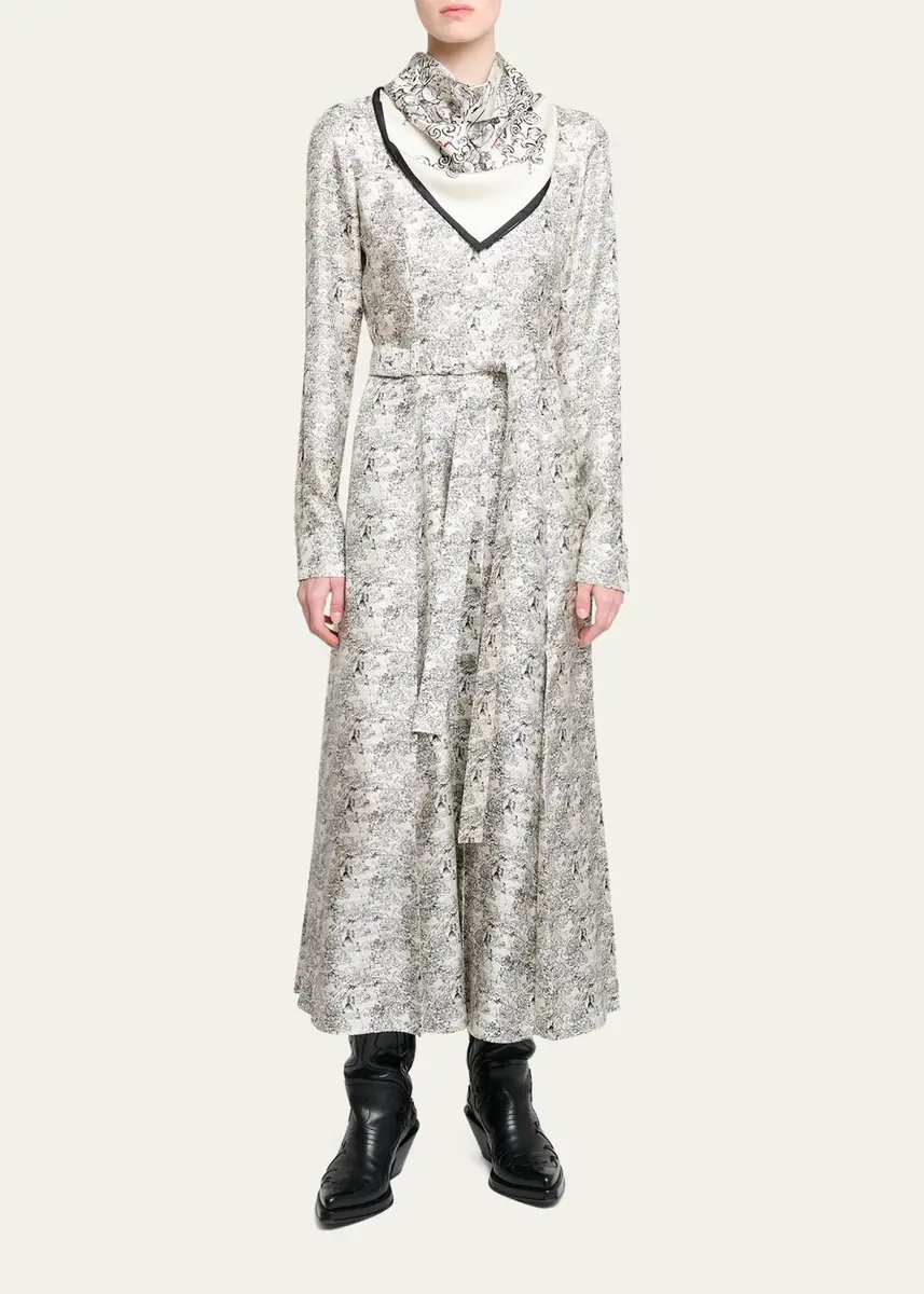Gabriela Hearst Galway Pleated Silk Belted Midi Shirtdress | Thumbnail 2 Gabriela Hearst Galway Pleated Silk Belted Midi Shirtdress | Thumbnail 2