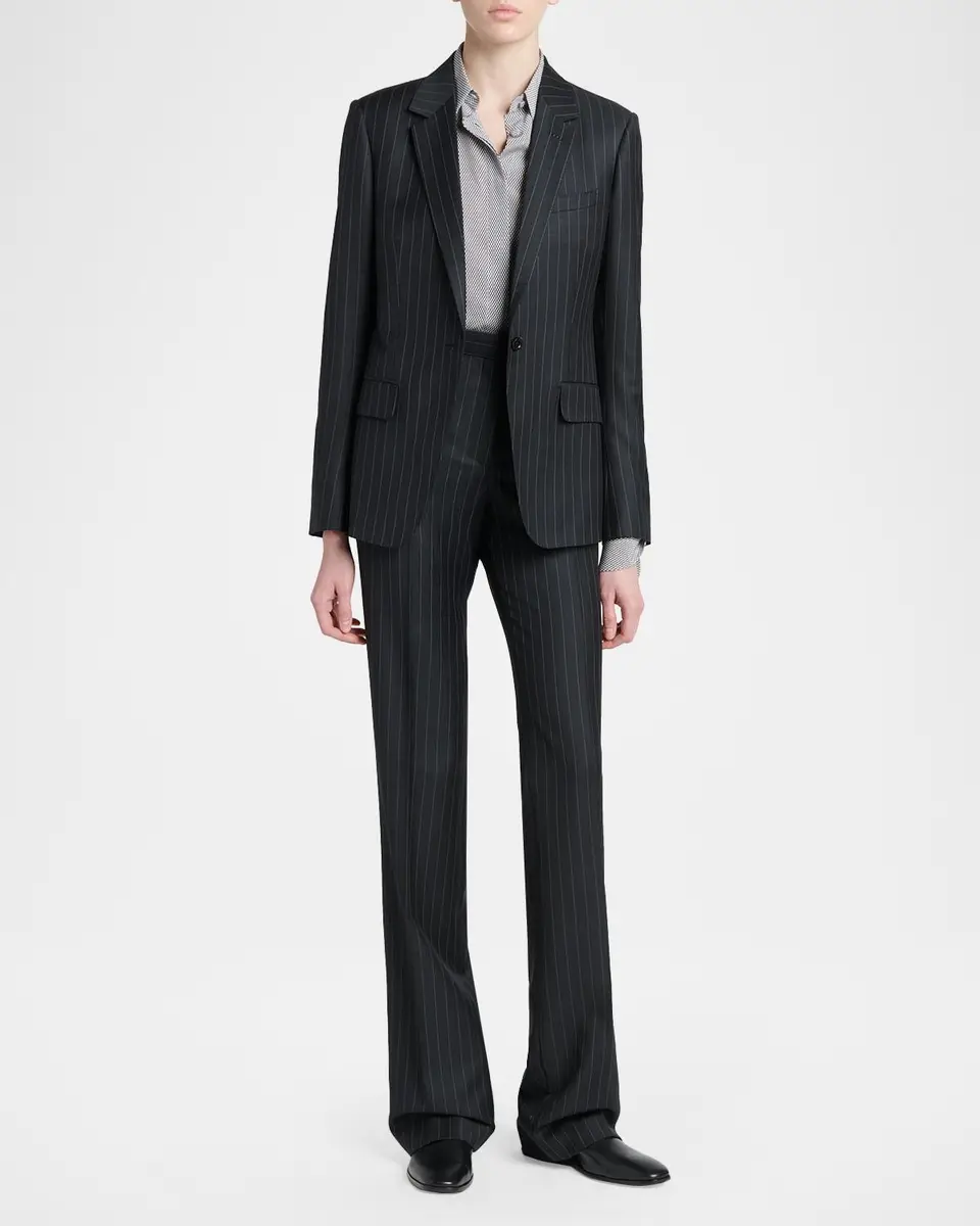 Tom Ford Wool-Mohair Pinstripe Trousers | Thumbnail 2 Tom Ford Wool-Mohair Pinstripe Trousers | Thumbnail 2