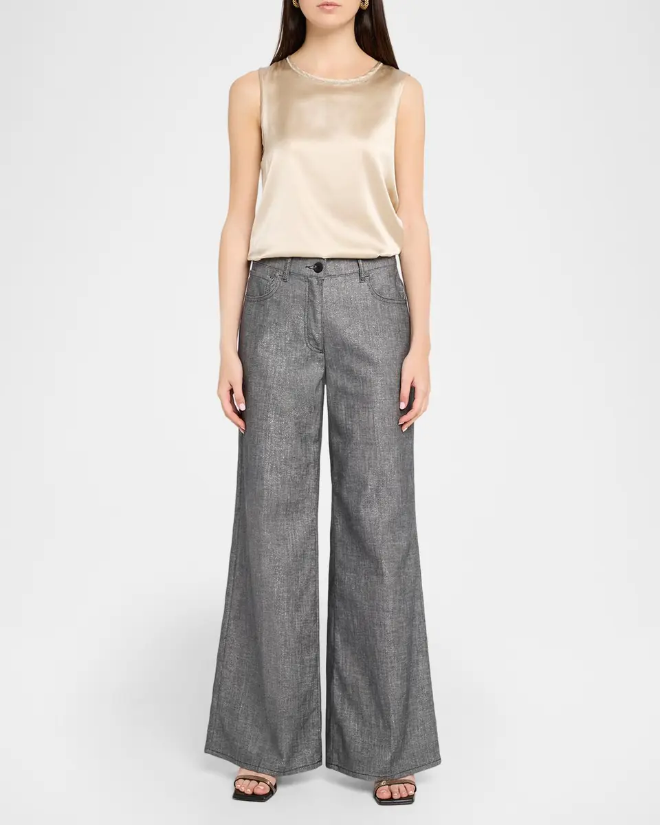 PESERICO Sleeveless Punto Luce Crewneck Top | Thumbnail 2 PESERICO Sleeveless Punto Luce Crewneck Top | Thumbnail 2