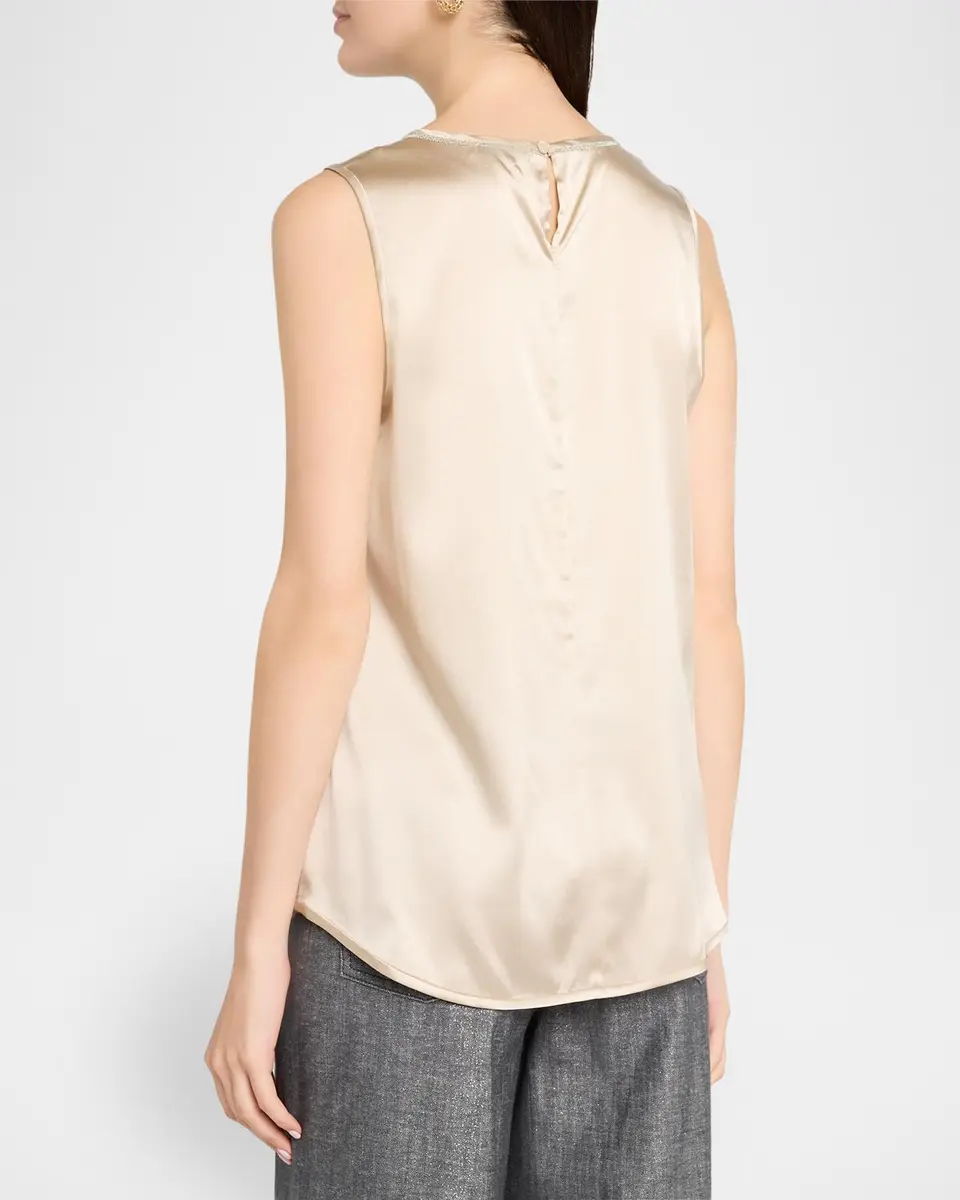 PESERICO Sleeveless Punto Luce Crewneck Top | Thumbnail 3 PESERICO Sleeveless Punto Luce Crewneck Top | Thumbnail 3