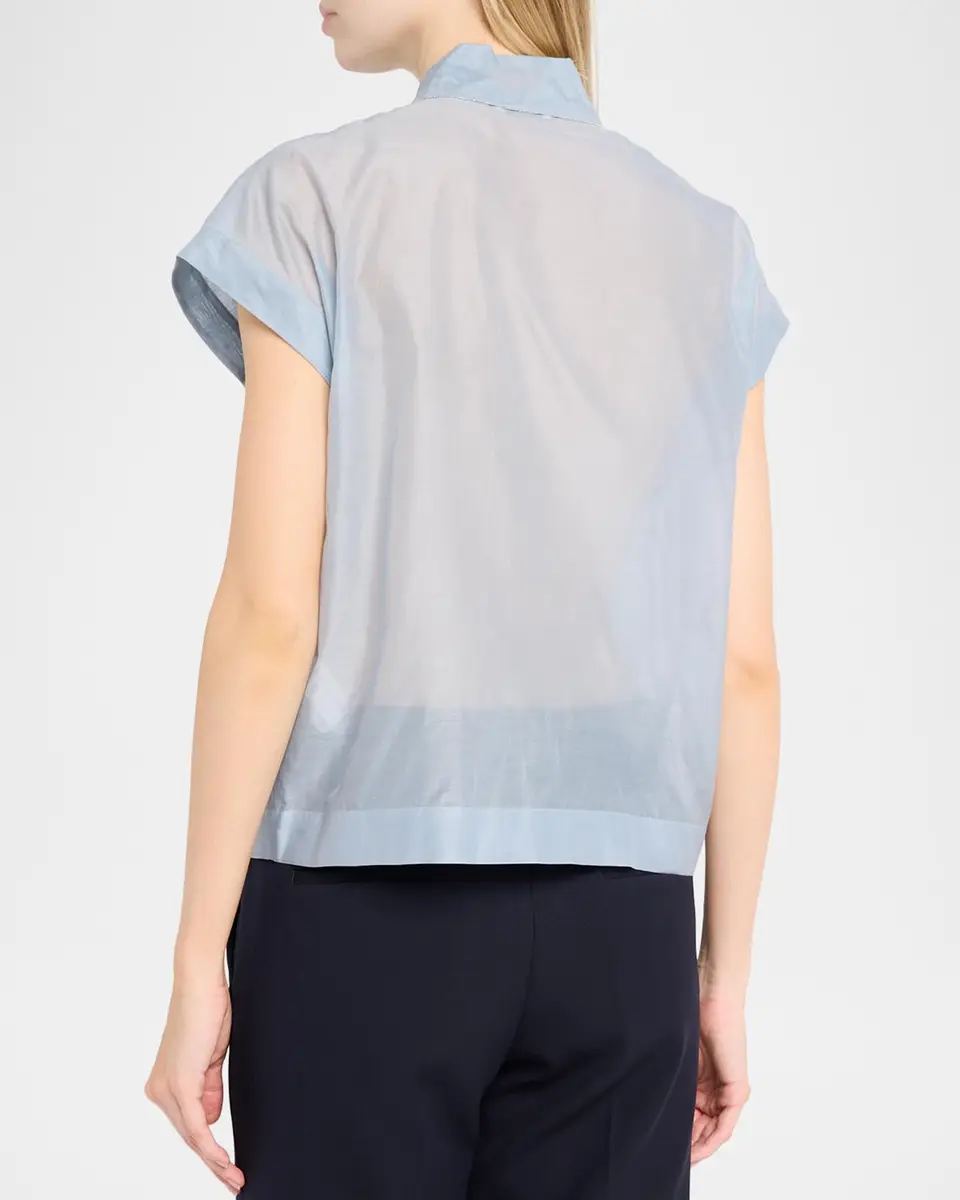 PESERICO Chain-Trim Cotton-Silk Shirt | Thumbnail 3 PESERICO Chain-Trim Cotton-Silk Shirt | Thumbnail 3