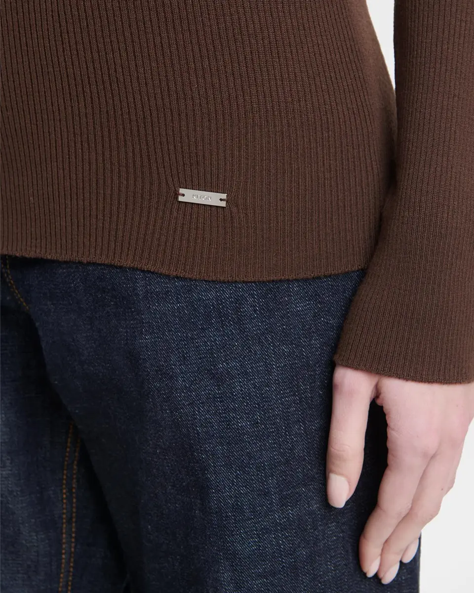Kiton Wool Rib Crewneck Sweater | Thumbnail 4 Kiton Wool Rib Crewneck Sweater | Thumbnail 4
