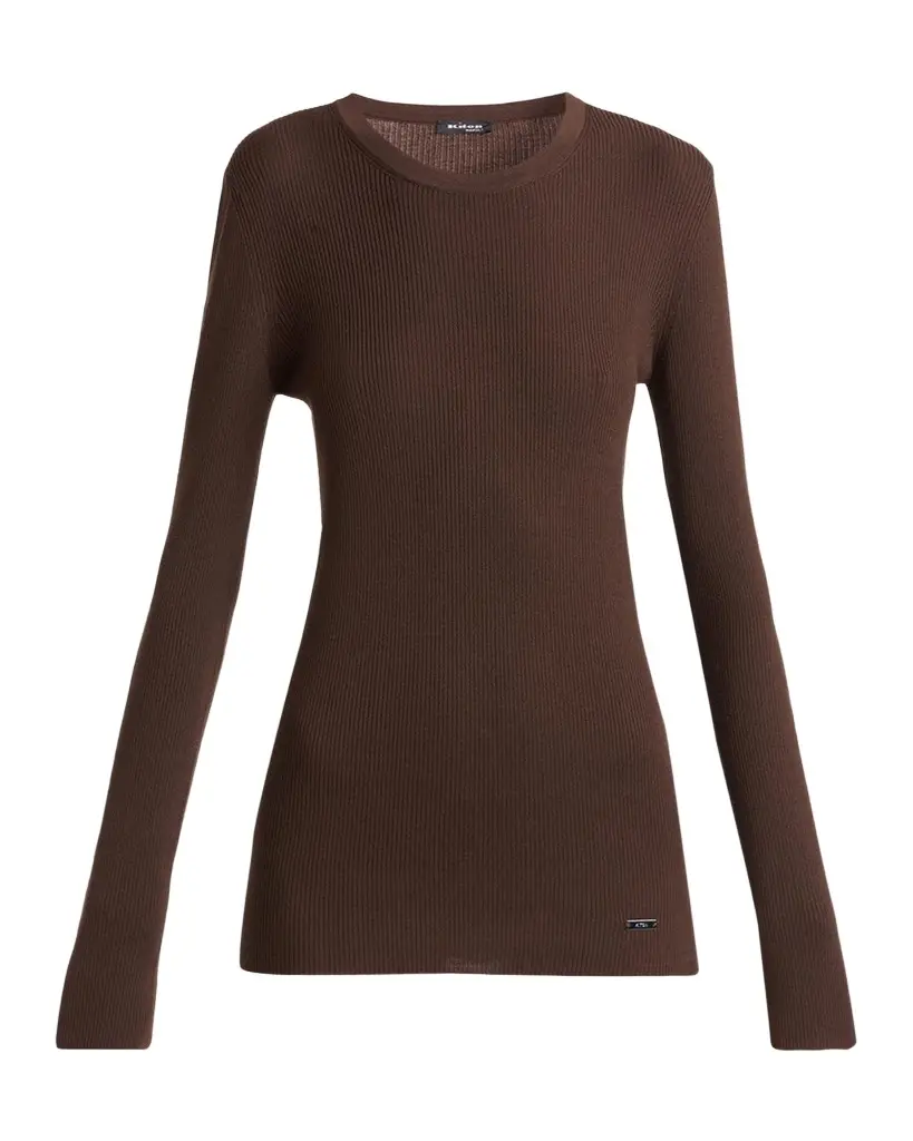 Kiton Wool Rib Crewneck Sweater | Image 1 Kiton Wool Rib Crewneck Sweater | Image 1