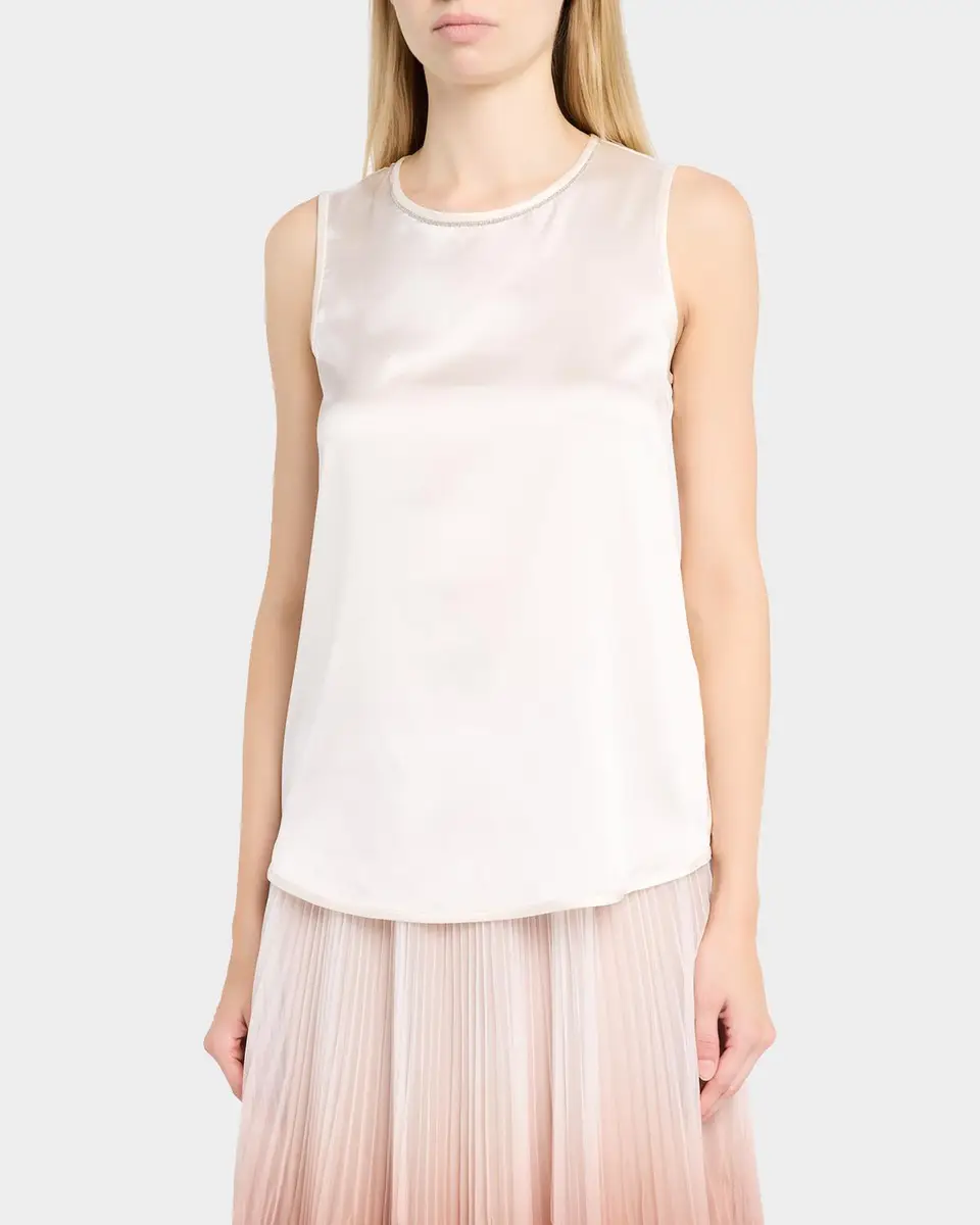 PESERICO Sleeveless Punto Luce Crewneck Top | Thumbnail 4 PESERICO Sleeveless Punto Luce Crewneck Top | Thumbnail 4