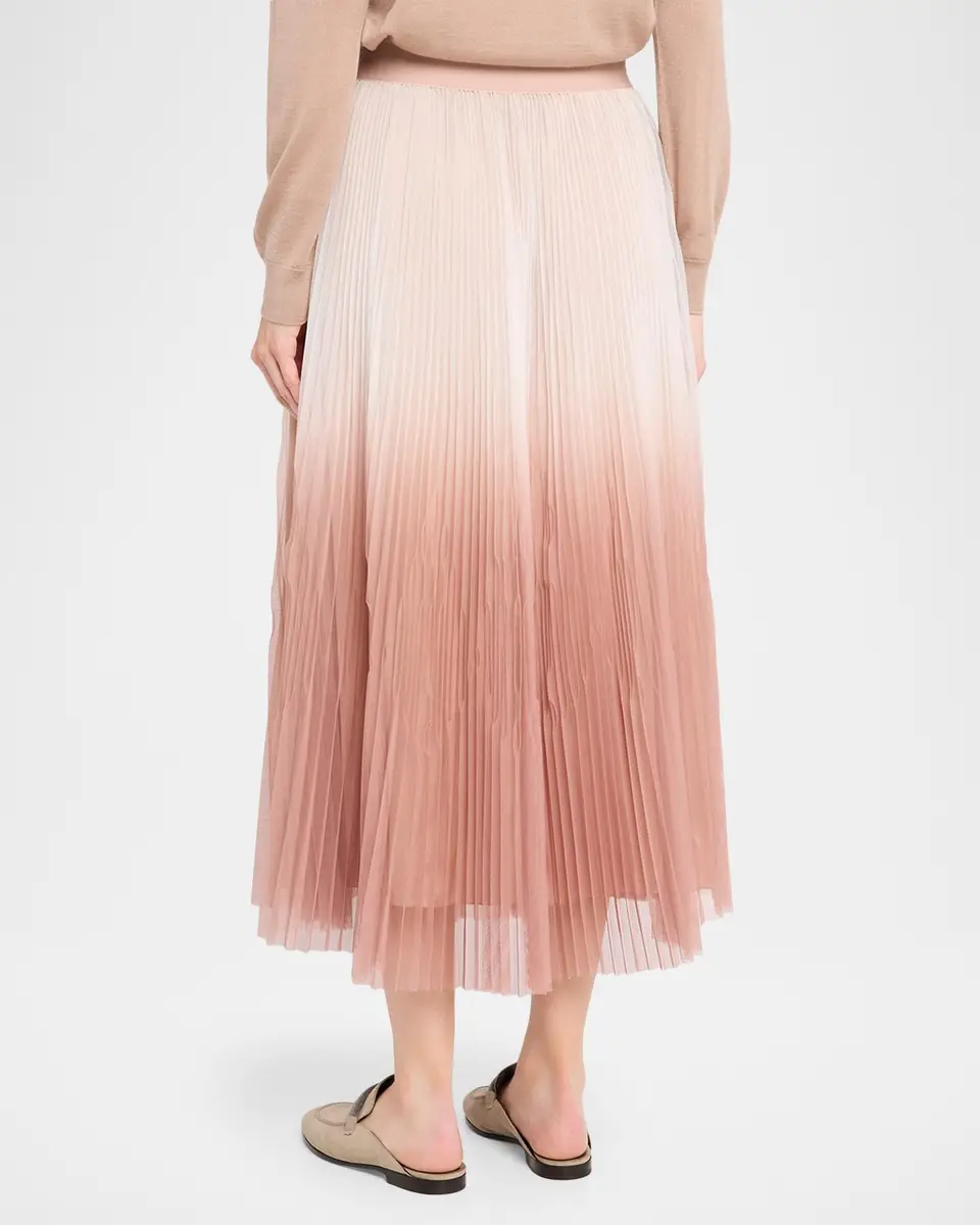 PESERICO Pleated Ombre Midi Skirt | Thumbnail 3 PESERICO Pleated Ombre Midi Skirt | Thumbnail 3