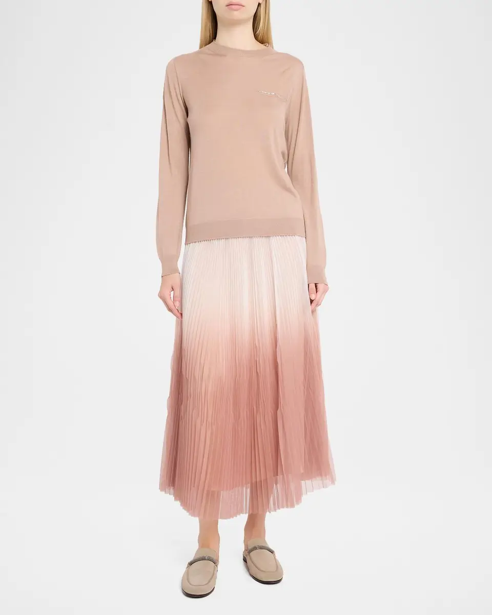 PESERICO Crewneck Cashmere-Silk Sweater | Thumbnail 2 PESERICO Crewneck Cashmere-Silk Sweater | Thumbnail 2