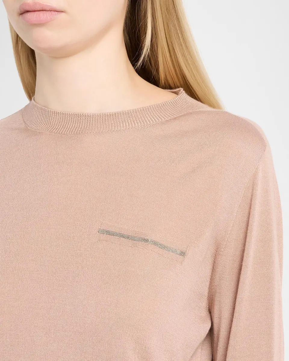 PESERICO Crewneck Cashmere-Silk Sweater | Thumbnail 5 PESERICO Crewneck Cashmere-Silk Sweater | Thumbnail 5